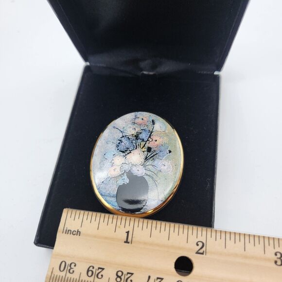 P. Buckley Moss Society 2002 Pats Flowers Pin Brooch Pendant Bonus Lenox Pin - Picture 4 of 8